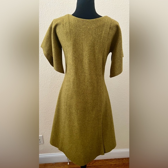 NWT Ioanna Kourbela Green Wool Coat Dress Size Small - Picture 15 of 16